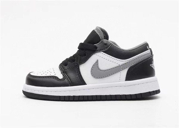 Youth Running Weapon Air Jordan 1 Black/White Low Top Shoes 0075 Youth Running Weapon Air Jordan 1 Black/White Low Top Shoes 0075